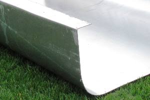  &nbsp; Hood edge bent by hammer